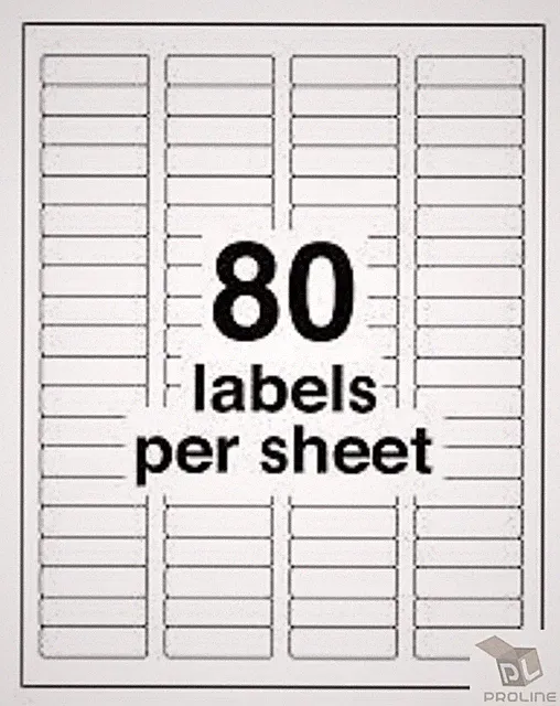 16000 Address Labels Laser Ink Jet 80UP 80 labels Per Sheet 1.75x0.5 200 Sheets