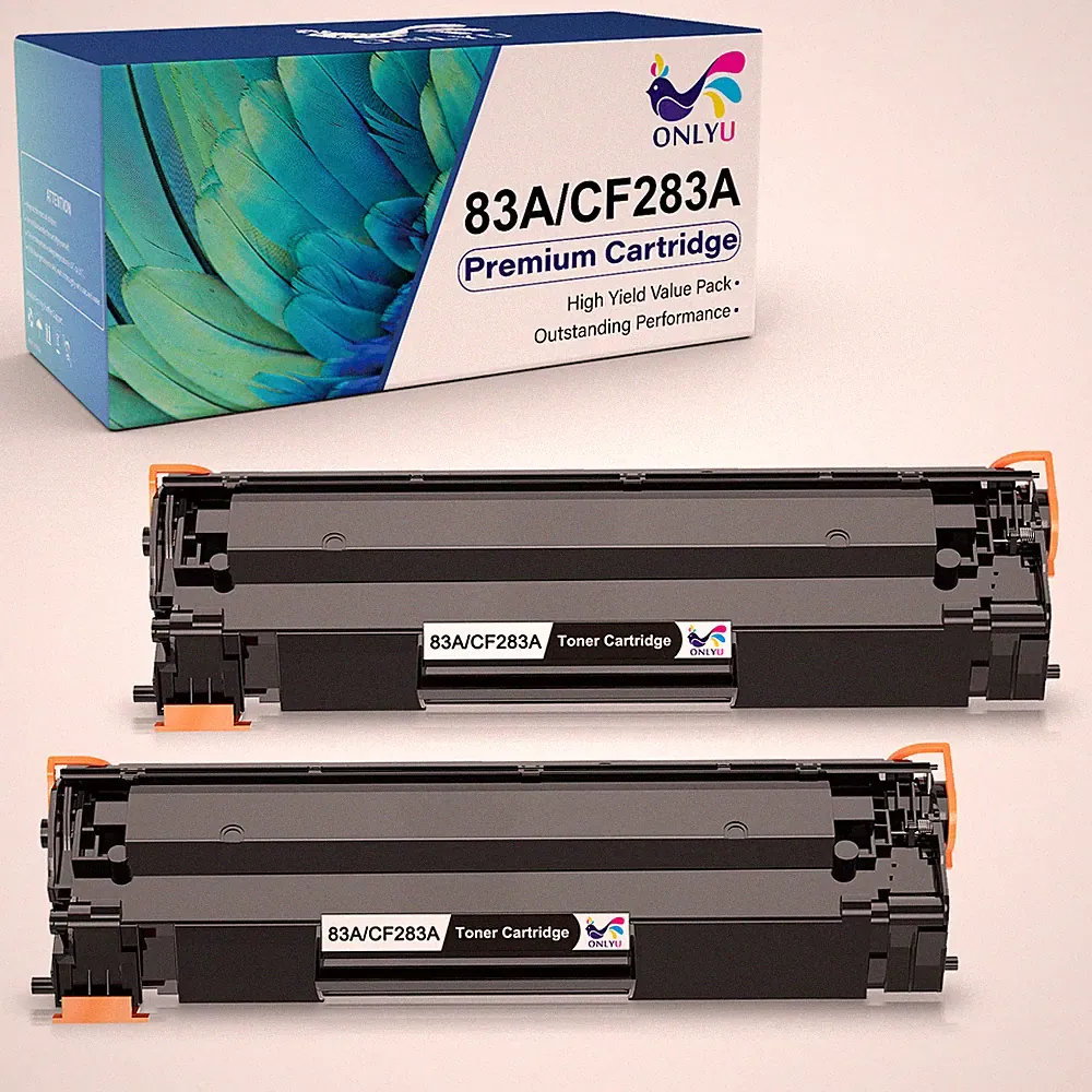 2 Black 83A CF283A Toner Cartridge For HP LaserJet Pro M201dw M225dw MFP Printer