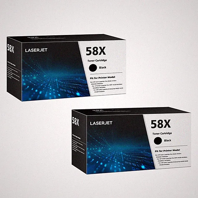 2PK Fit For HP 58X Black Toner Cartridge For LaserJet Enterprise M406dn, M430f