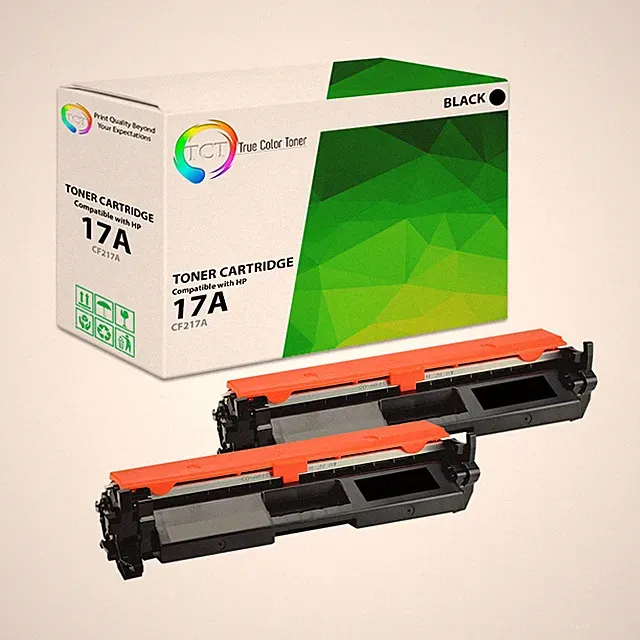 2Pk TCT CF217A 17A Black For HP M130fw M130fn M130nw M102w Compatible Cartridge