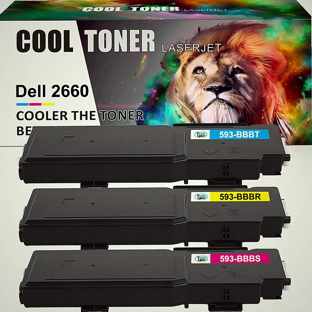 3x Hi-Yield Color C2660 Laser Toner Compatible for Dell C2660dn C2665dnf Printer