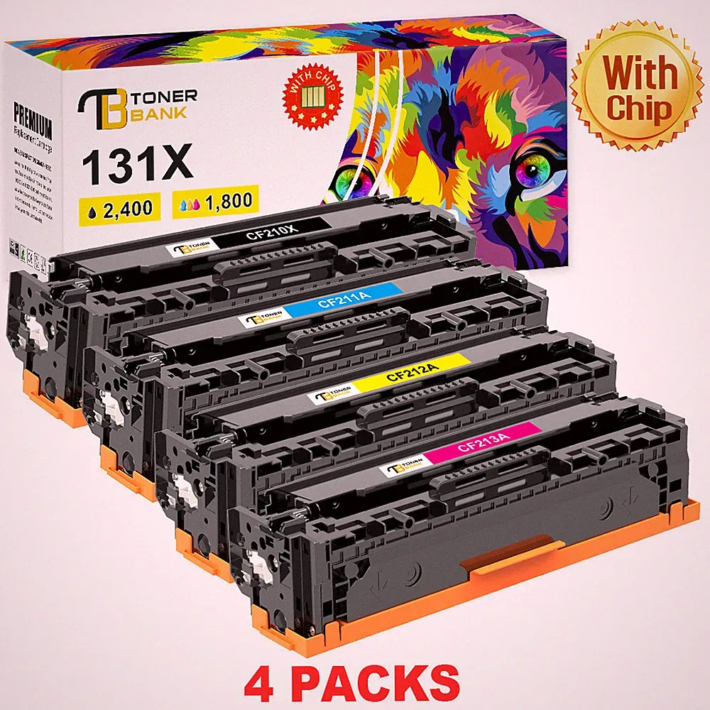 4P For HP LaserJet Pro 200 M251nw M276n M276nw MFP Color Toner CF210A 131A ink