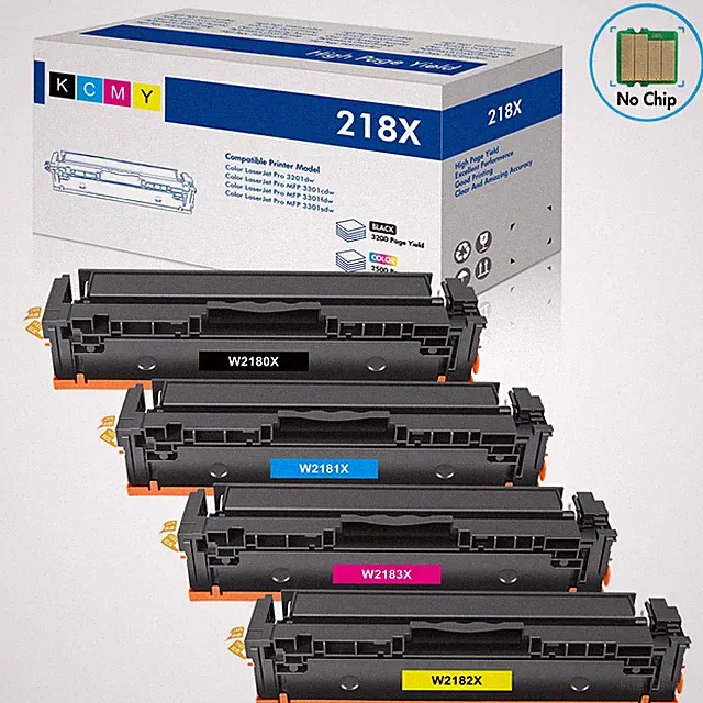 4PK 218X Toner Cartridge for HP Color LaserJet Pro MFP 3301fdw 3201dw 3301sdw