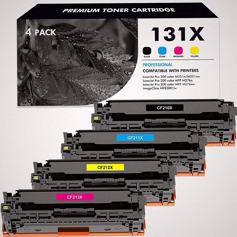 4PK For HP LaserJet Pro 200 M251nw M276n M276nw MFP Color Toner CF210A 131A ink