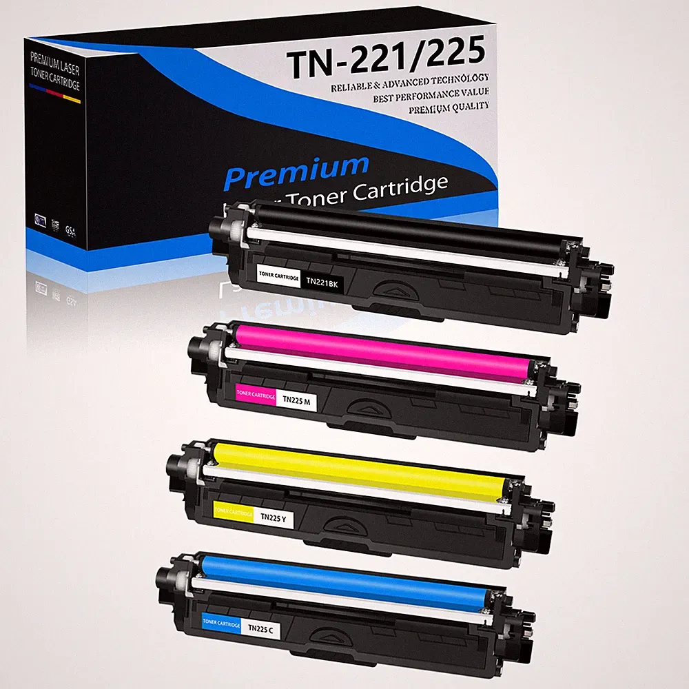 4x TN225 TN221 BCMY Color Toner Cartridges Set for Brother HL-3140CW HL-3170CDW