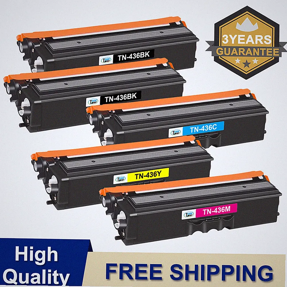 5 Pack TN436 Toner Compatible for Brother TN433 HL-L8360CDW MFC-L8900CDW Printer