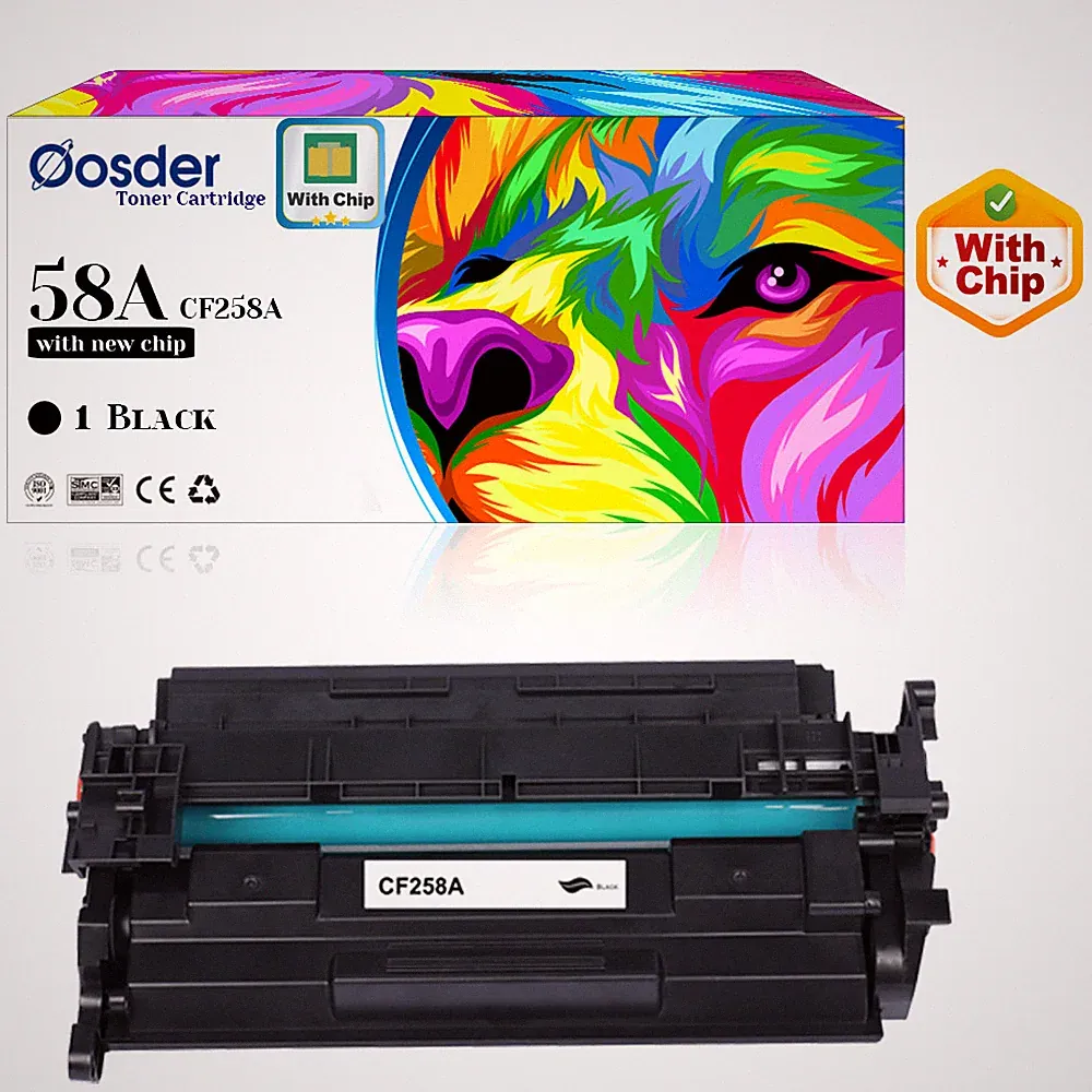 58A Black Toner(New Chip), for HP M404 M404n/dn/dw MFP M428/M428dw/fdw, W258A