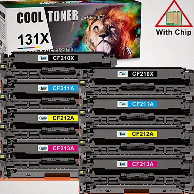 8PK For HP LaserJet Pro 200 M251nw M276n M276nw MFP Color Toner CF210A 131A ink