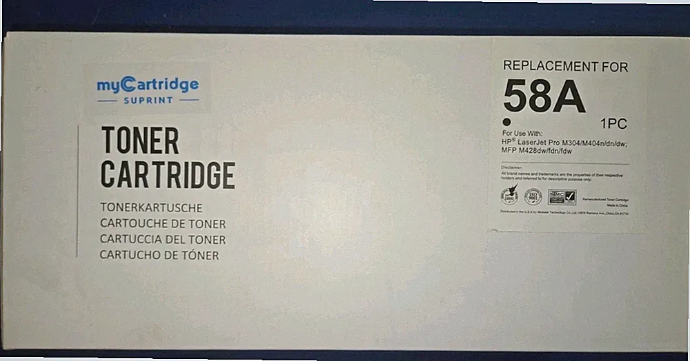 Black Toner Cartridge 58A HP Laser Jet Pro
