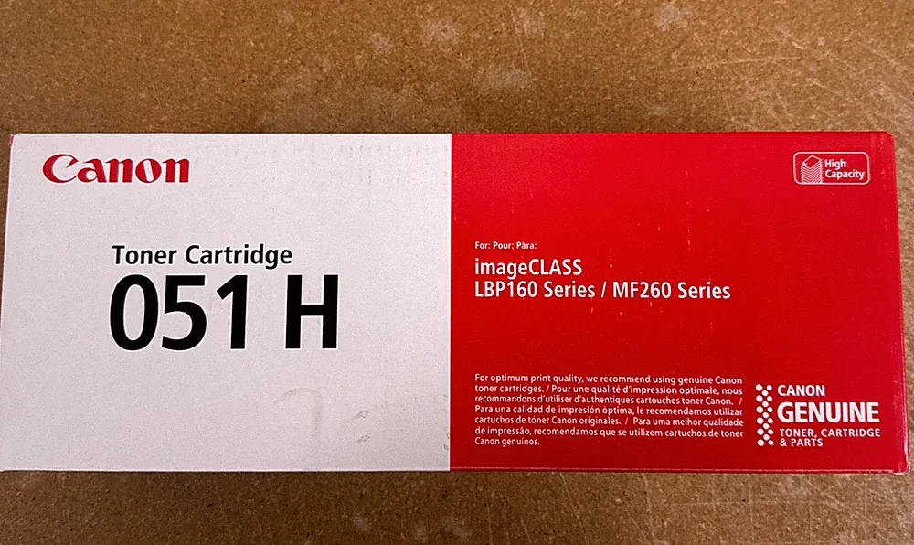 Canon 051H Genuine NEW Toner Cartridge Black, High Capacity, Laser Printers
