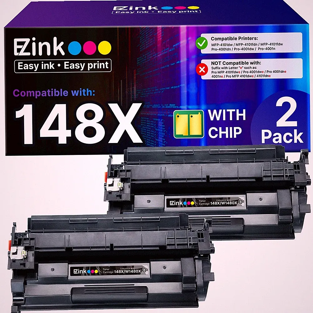 E-Z Ink 148X Toner Cartridge HP LaserJet Pro 4001n 4001dw 4101fdw 2-PK