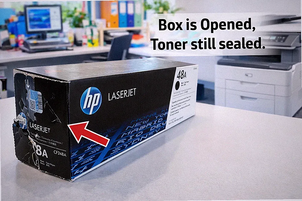GENUINE HP 48A HP48A Black LaserJet Ink Toner Cartridge CF248A Printer OPENED