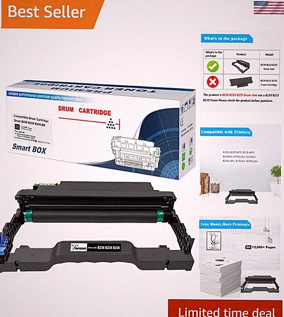 High Yield Black Drum Cartridge for Xerox B230/B225/B235 Printers - 013R00691