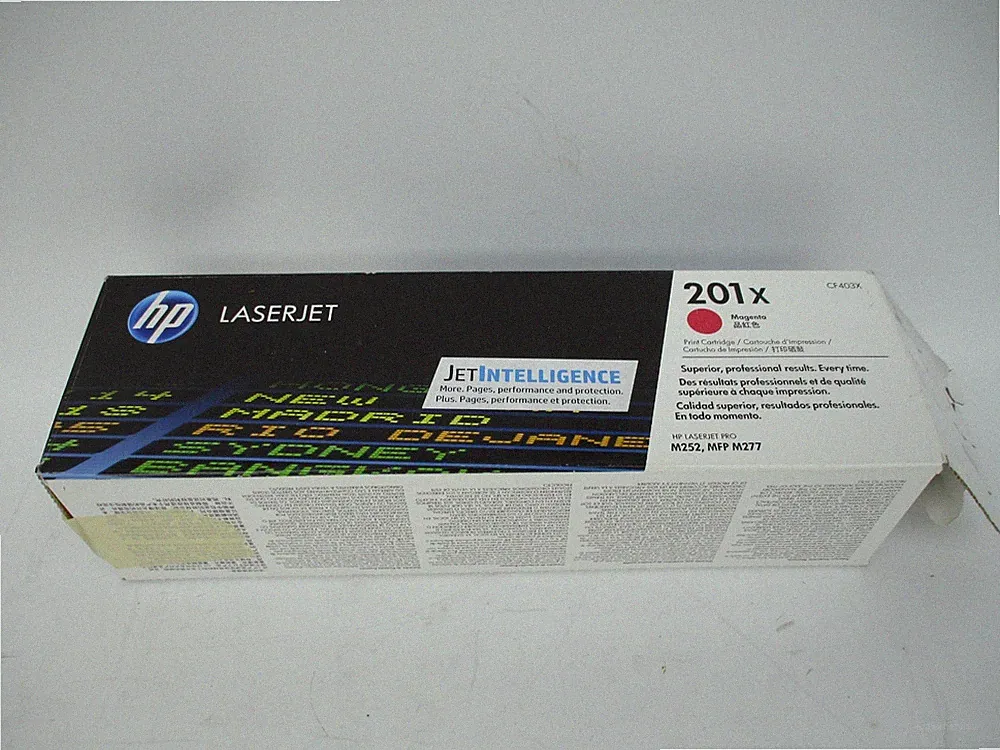 HP 201X Magenta CF403X Laser Jet Pro Printer Ink Toner Cartridge M252, MPF M277