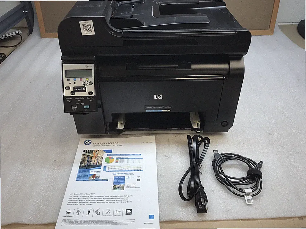 HP LaserJet 100 color MFP M175nw All-In-One Laser Printer with 10k pg ct & Toner