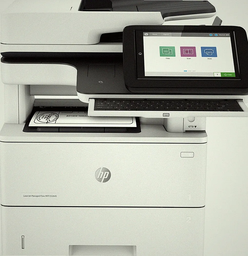 HP LaserJet Managed MFP E52645 Black & White Laser Printer w/Toner E52645dn
