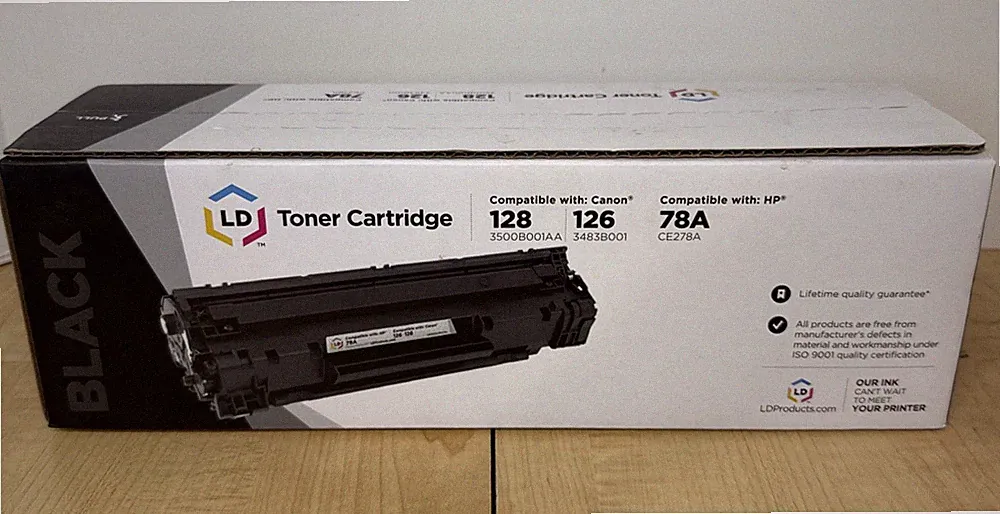 LD Toner Cartridge for Canon 128/126 & HP 78A Black Compatible Printer Ink