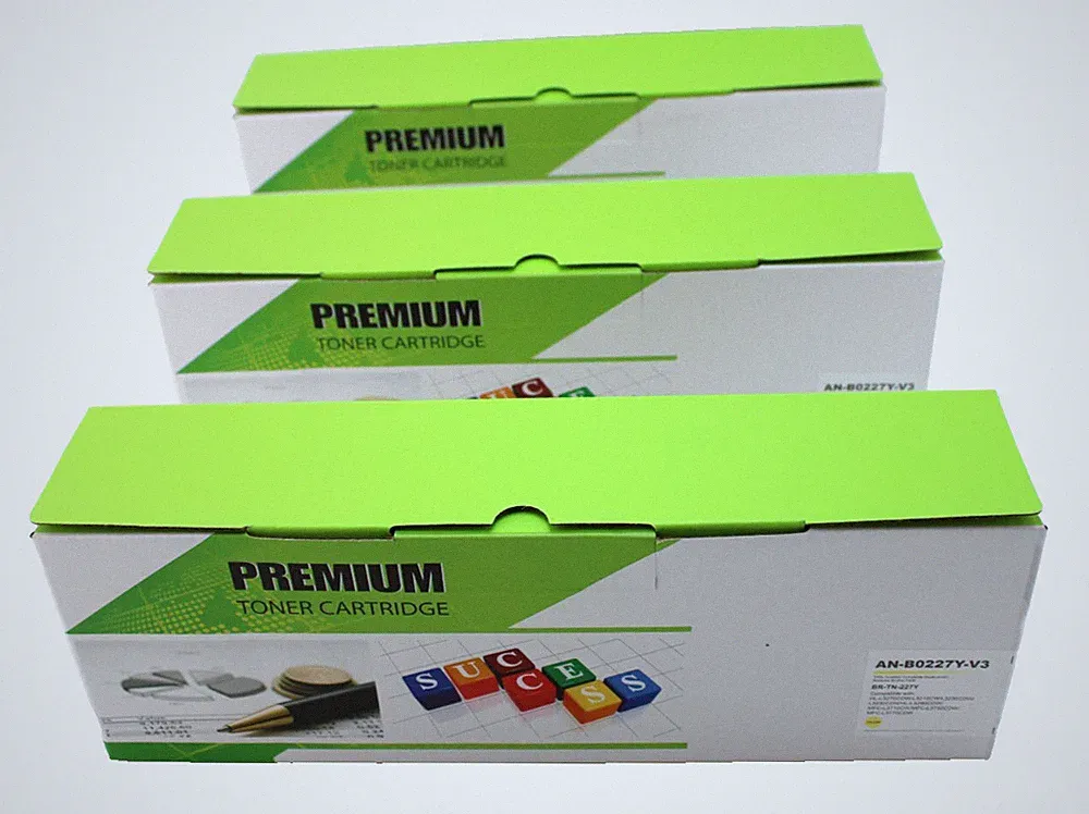 PREMIUM 3 Toner Replacement Cartridges for Brother Printer TN-227Y Yellow Color