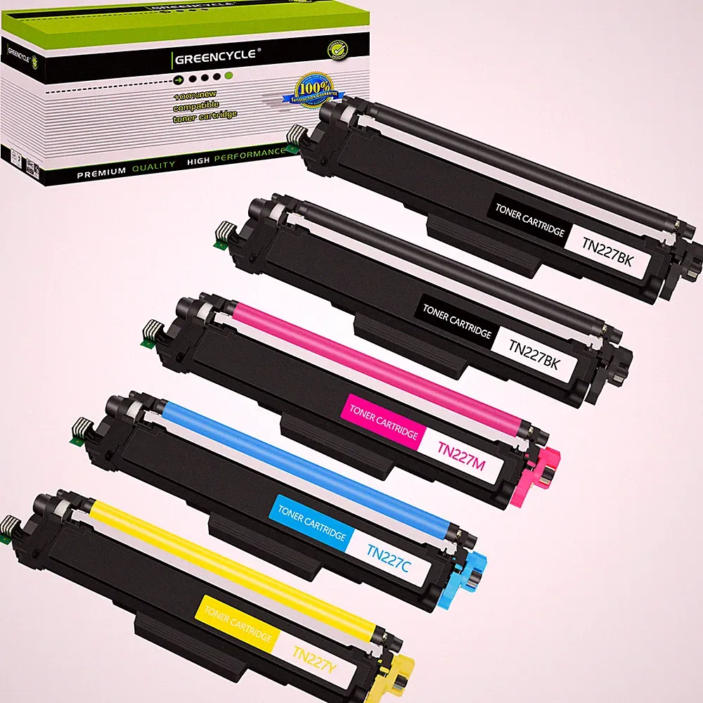 Set of 5PK Color TN227 Toner for Brother MFC-L3730CDN DCP-L3510CDW Printer