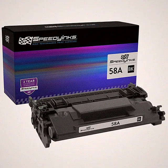 Speedy Replacement HP 58A CF258A Black Toner w/CHIP for LaserJet Pro M404 M428